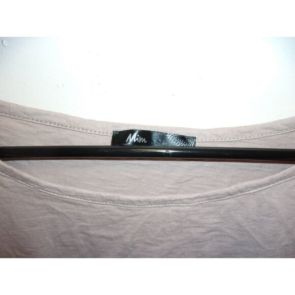 Mim Beige T-Shirt Yellow Revolution and More Writing Button Short Sleeves S - Picture 3 of 5